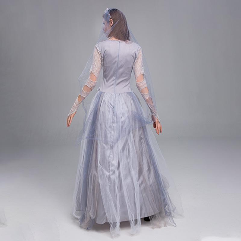 European and American Halloween Ghost Bride Cosplay Dress for Women
