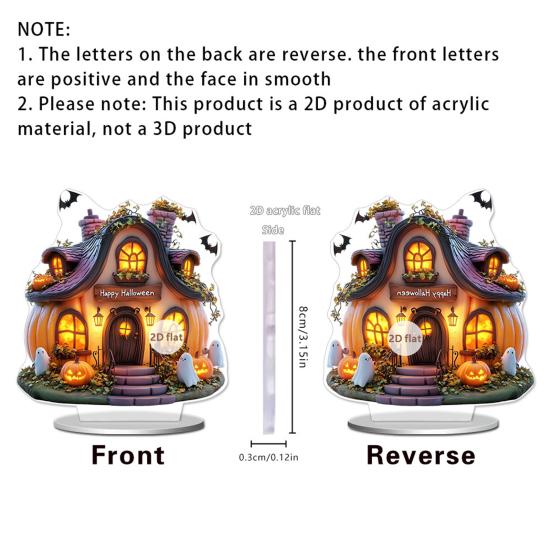 Хэллоуинские украшения 2D акриловые плоские призрачные украшения с подсветкой жуткий ночник украшения для стола дома офиса кафе