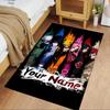 Naruto Character Customize Text Floor Mat Perfect for Dormitory Living Rooms Balcony Foyer Anti-slip Rug Office home decor Best for Christmas