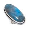 Natural Neon Blue Apatite Gemstone 925 Sterling Silver Jewelry Ring Size 6 O2P58