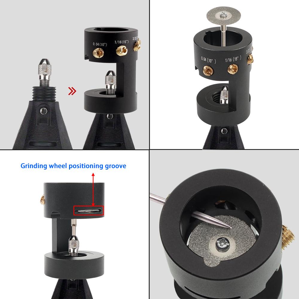 Головка для заточки вольфрамовых электродов TIG, головка для заточки алюминиевых вольфрамовых электродов с режущей прорезью, многоугловая и со смещением