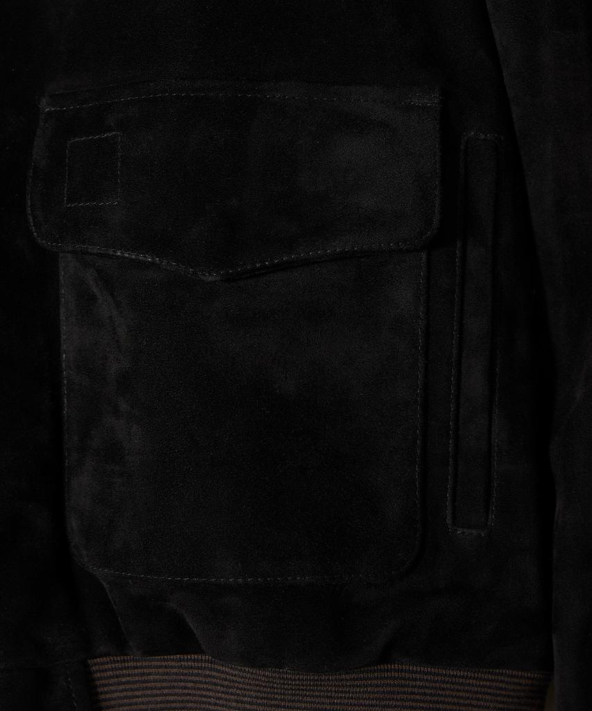 Horlisun Irish Suede Leather Jacket Black