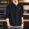 Jeep Мужской пуловер-свитшот вафельной вязки с эффектом многослойности