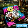 1PC Custom Name Cute Tweety-Bird Artwork Throws Blanket Flannel Blankets for Couch Bed Gifts for Men Women Travel Picnic Christmas fan Gifts