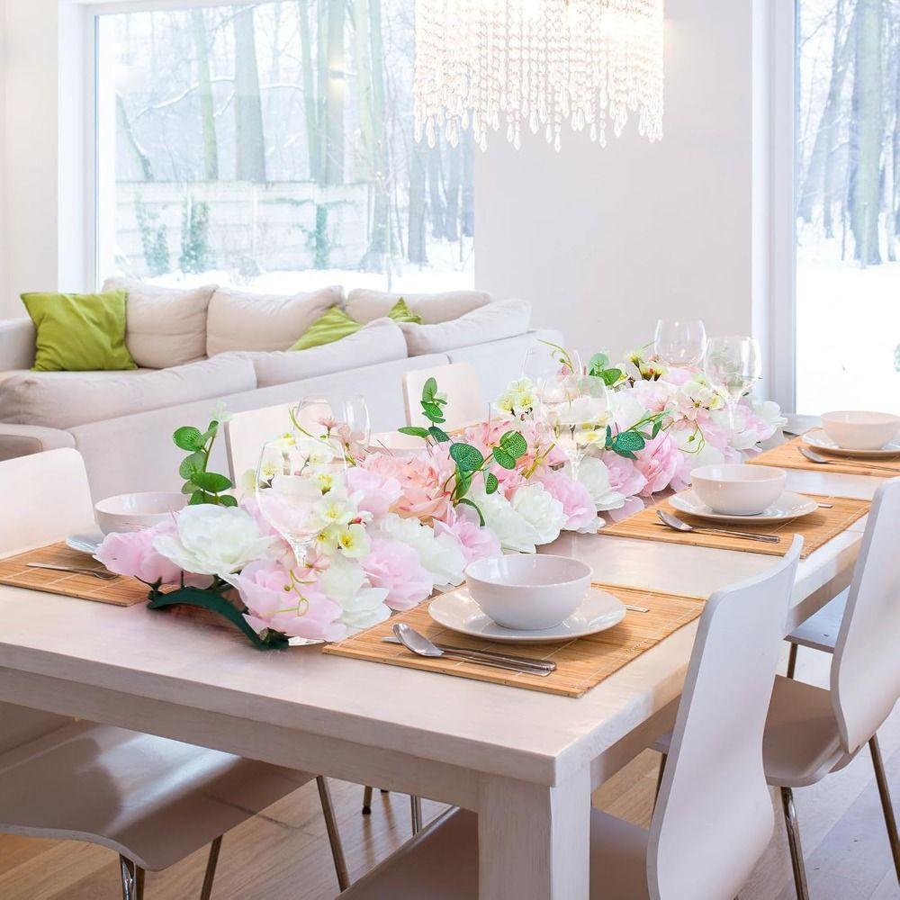 3D Artificial Flower Wall Panel DIY Arched Door Flower Row Wedding Road Lead  Garlands Accessories