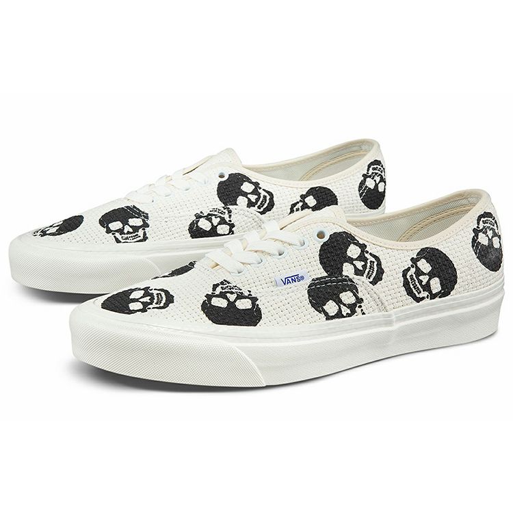 Vans Кроссовки унисекс Authentic 44 DX Anaheim Factory — рукоделие с черепом, белые, черные VN0A54F29GN