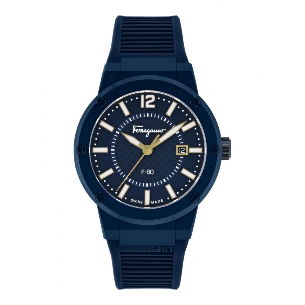 Salvatore Ferragamo F 80 Watch Black Black Black