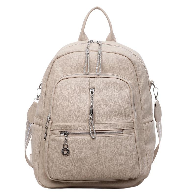 Модная и Универсальная Женская Сумка, Рюкзак для Путешествий Большой Вместимости, Повседневный и Простой Студенческий Рюкзак, Рюкзак с Многослойным Хранением