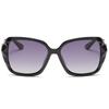 Oversized Polarized Square Sunglasses with Diamond Cut Edge for UV Protection - European & American Style