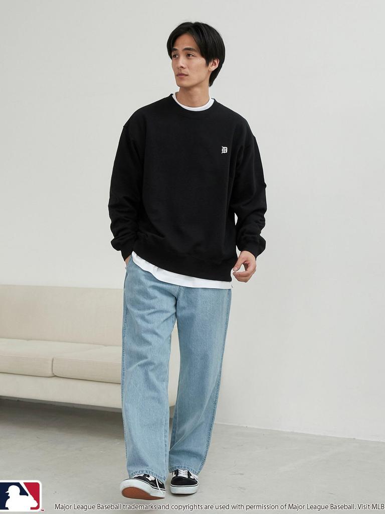 Cohen MLB Exclusive Hanafuda Back Print Crew Neck Sweatshirt, 75206020455 0950 BLACK(09), Size M