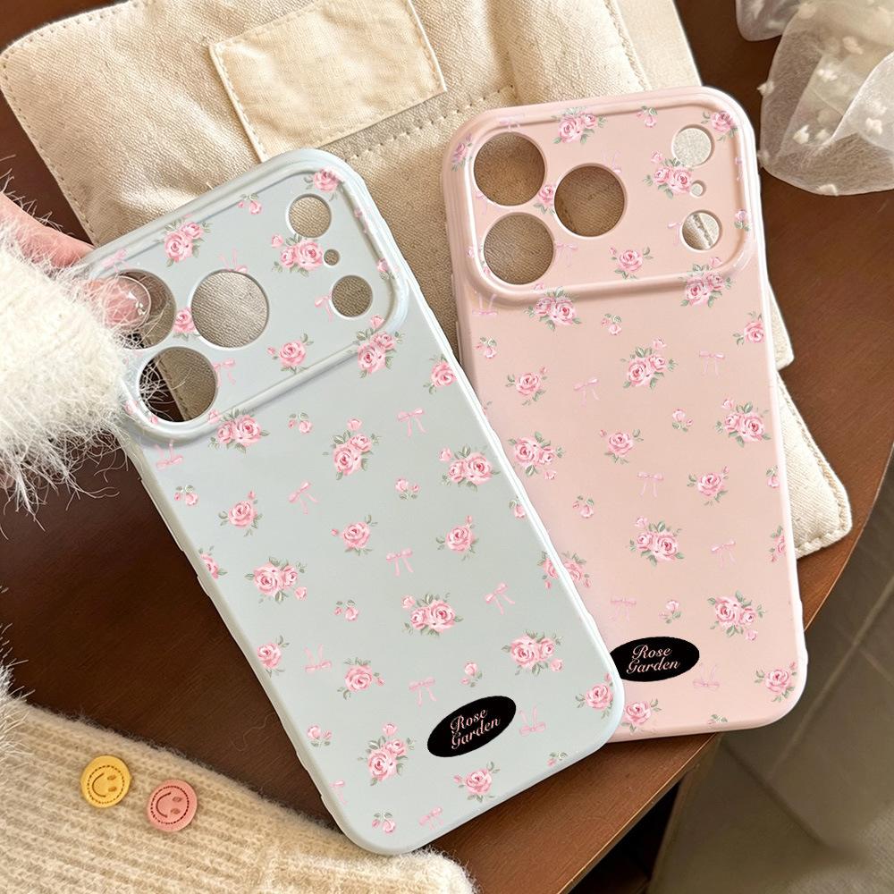 Пурпурный туманный цветочный роза для iPhone17 Apple 16promax чехол для мобильного телефона 15 большие окна 14 все включено 13