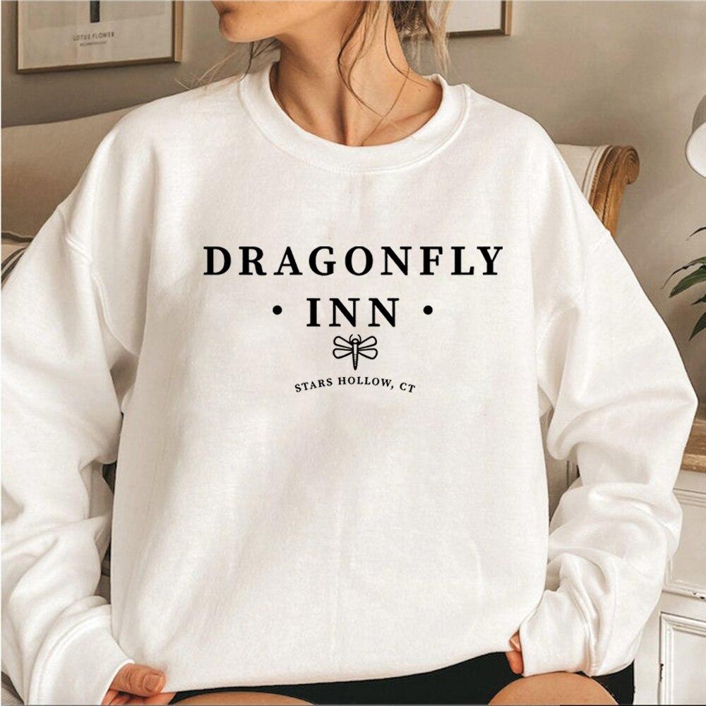 Полый свитшот Dragonfly Inn Stars Телешоу Джемпер для девочек Гилмор Закусочная Люка Толстовки с круглым вырезом для девочек Гилмор Топы для фанатов