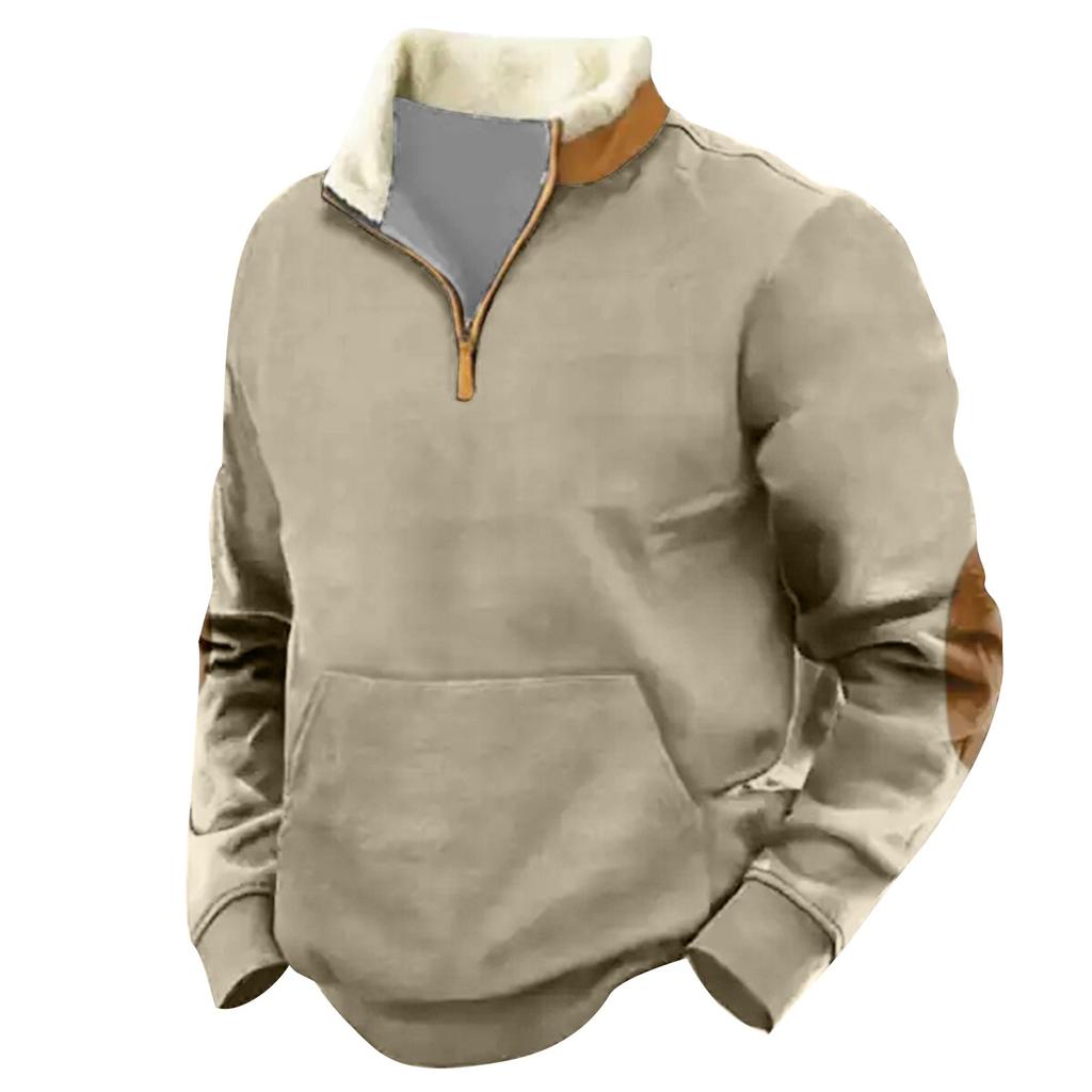 Весенне-осенняя мужская толстовка с воротником-стойкой на открытом воздухе, повседневные свитера, топы