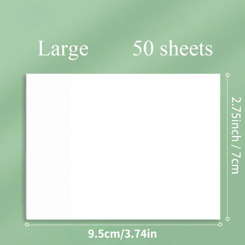 1Pack of 50 Transparent Self-Adhesive Sticky Notes - Reusable & Waterproof for Books, Notebooks, Ideal Christmas Gift