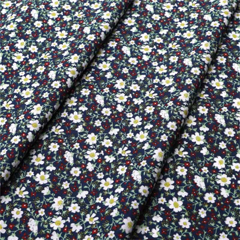 Fresh Printed Light and Thin Skin Friendly Handmade DIY Rich Colors Pure Cotton Floral Print Poplin Fabric Fabric Breathable