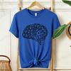 Women's Short Sleeve Shirt Mental Health Awareness Printed T-Shirts Be Kind To Your Mind Tee Shirt Therapist Casual Summer Tops