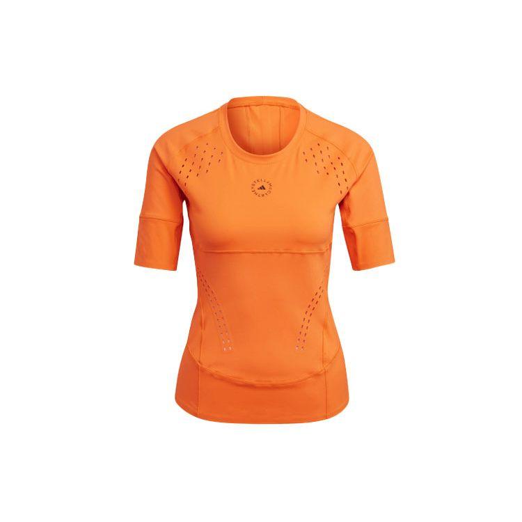 adidas Футболка Smc Truepur, повседневная спортивная, с круглым вырезом, сетка, короткий рукав, женские топы, оранжевый FU6239