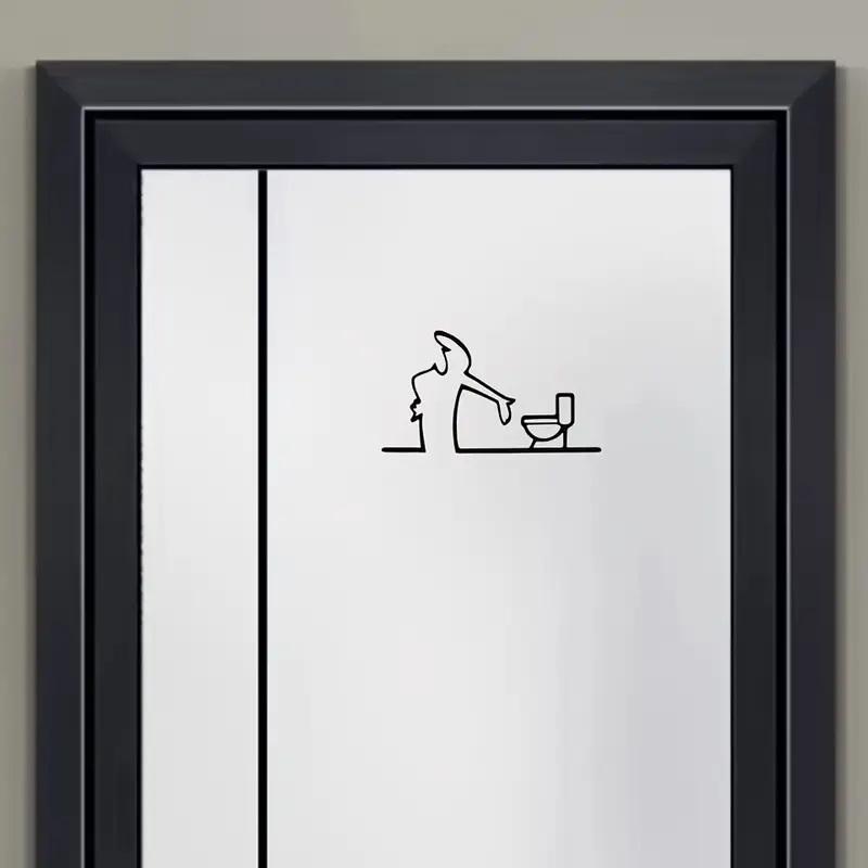 Наклейка на автомобиль в стиле минималистичного линейного искусства, на бампер и окно, на дверь, на стену, с дизайном мультяшного персонажа, украшение для дома, автомобиля