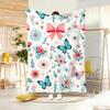 Forest pastoral style cottagecore Throw Lightweight g Flannel Blanket Soft Skinfriendly for Summer Cooling