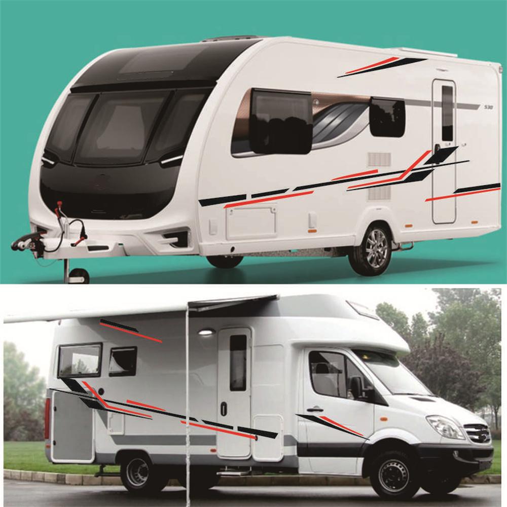 Наклейки Графика Боковины Кузова Автомобиля Полосы Для Кемпера Автодома Прицепа Универсальные