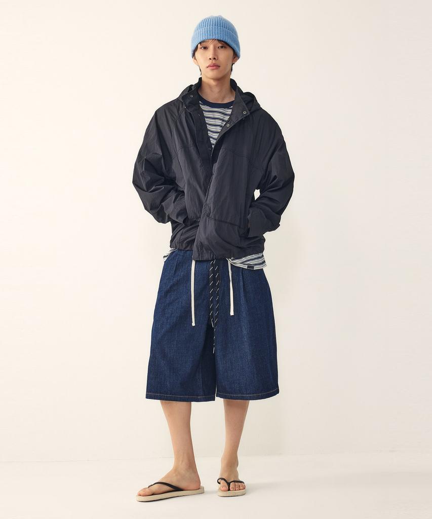 Studio Tomboy [Men] Big Pocket Detail Light Hooded Jumper_Black 91M6213211