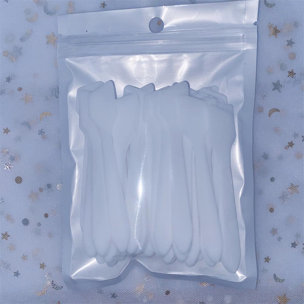 Набор пластиковых шпателей 50 шт., 4 цвета 8,2x1,5 см, косметические лопатки для смешивания кремов, масок для лица, макияжа