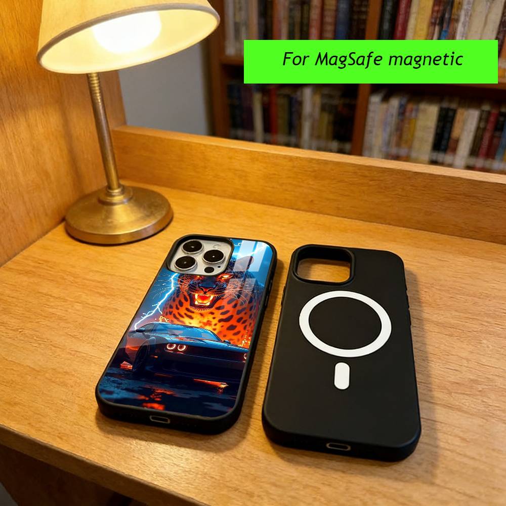 Animals and sports cars Phone Case For iPhone17,16,15,14,13,12,11 Plus,Pro Magnetic with Magsafe Wireless Charging