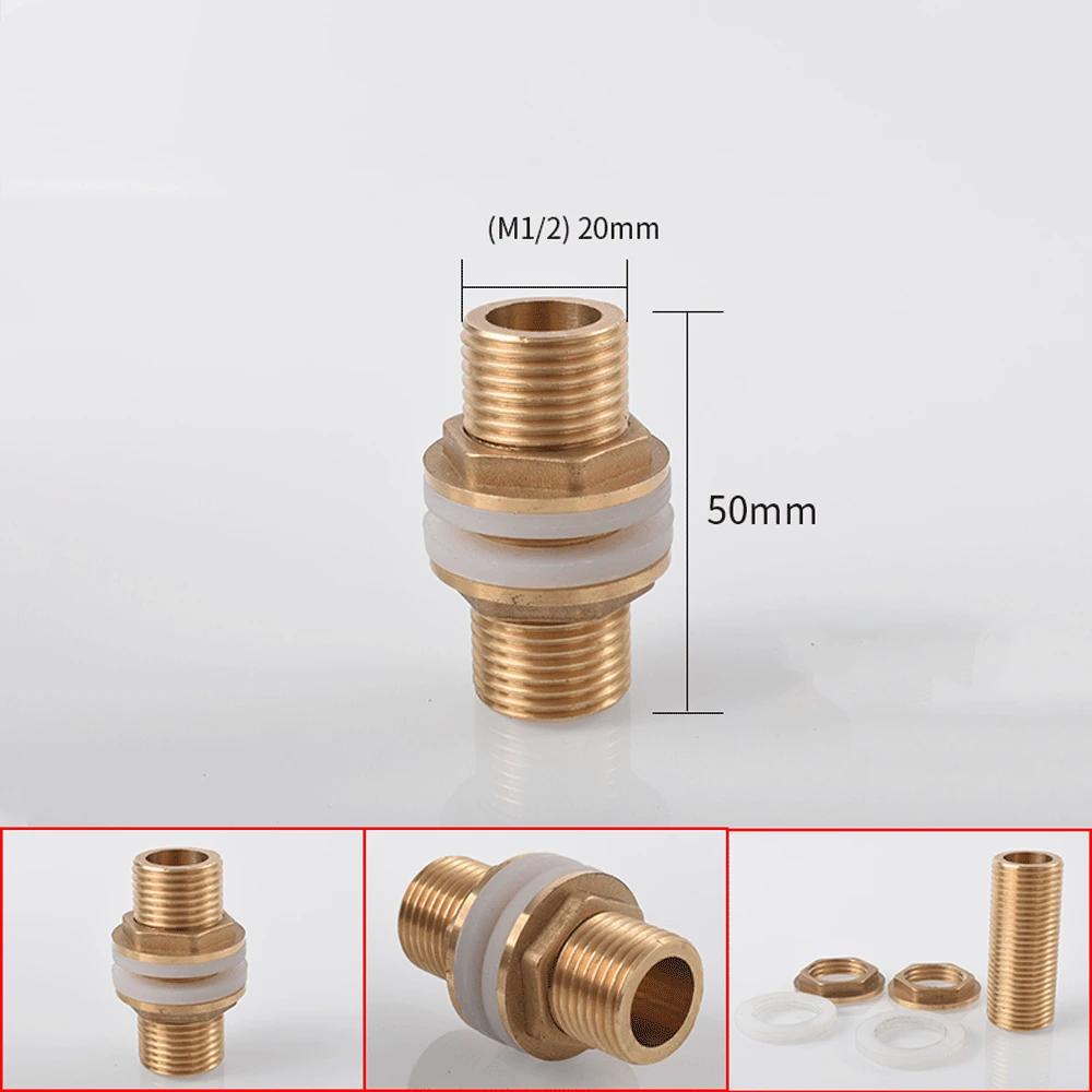 1/8" 1/4" 3/8" 1/2" 3/4" BSPP Наружная полная резьба Бочонок-ниппель Переборочный латунный соединитель Фитинг для бака