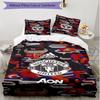 3pcs Duvet Cover Set (1*Duvet Cover + 2*Pillowcase, Without Core), Football team Print Soft All‑Season Bedding Set, Home Bedroom Decor Gift