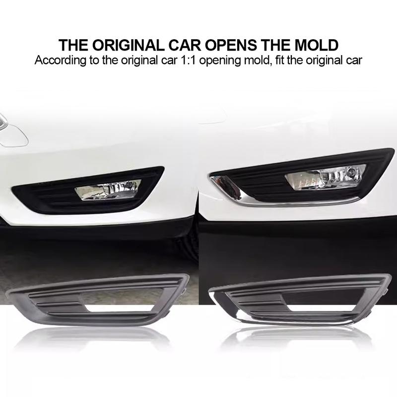 Car Foglight Foglamp Front Bumper Fog Light DRL Daytime Driving Lamp Cover Frame Hood Grille For Ford Focus MK3 2015 - 2018