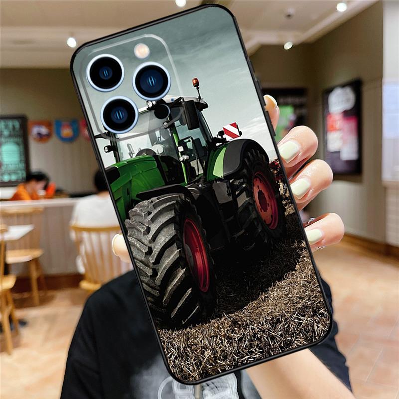 Tractor Car Case For iPhone 17 16 14 13 12 11 15 Pro Max Mini Plus 16e 17 Air Bumper Cover Accessories