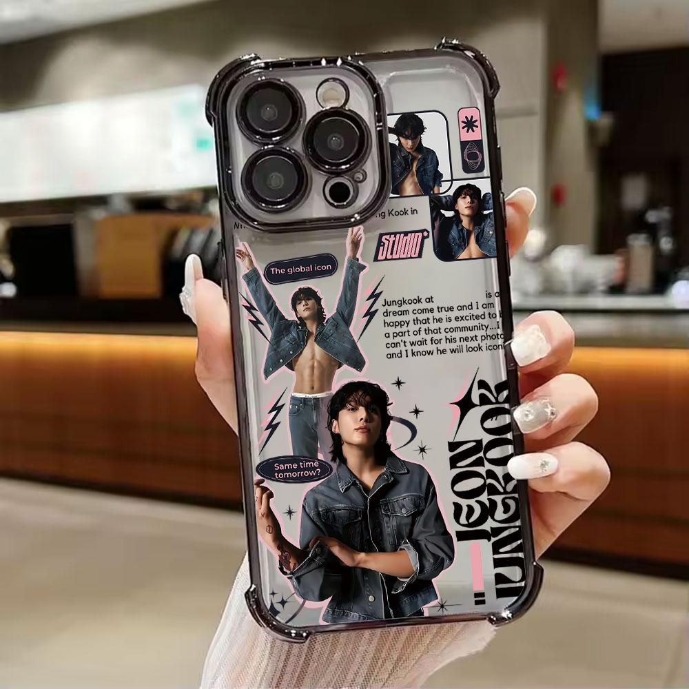 Чехол для телефона с покрытием Euphoria J-JungkookS для Samsung S26 S25 S24 S23 S22 S21 S20 FE Note20 Edge Plus Ultra 4G 5G Защита от падения Подушка безопасности