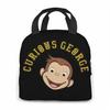 Unbeanded Curious George (2) Insulated Lunch Bag, Portable, Popular, Large Capacity, Lightweight, Food Storage, Keeps Food Warm and Cold, Insulated, W