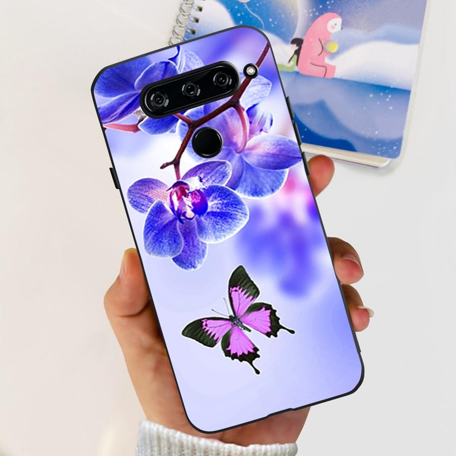 Чехол-крышка для LG V40 ThinQ Для LG V35 V35+ ThinQ Мягкие ТПУ Силиконовые Чехлы Модный Цветочный Милый Рисунок Funda Для LGV40 ThinQ Capa