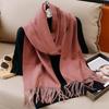 New Winer Warm Cashmere Scarf for Women Fashion Solid Thick Blanket Pashmina Shawl Wrap Female Bufanda Echarpe Foulard
