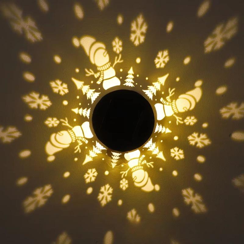 Christmas Solar Fence Wall Light Snowman Decorative Lamp for Garden Corridor Porch Waterproof Night Light Outdoor Yard Decor