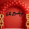 1 Набор Вывеска Oh Baby Деревянная Буква Дом Гостиная Спальня Настенное Украшение Детский Праздник Нейтральный Пол Раскрытие Гендера День Рождения Декор для Фона Вечеринки