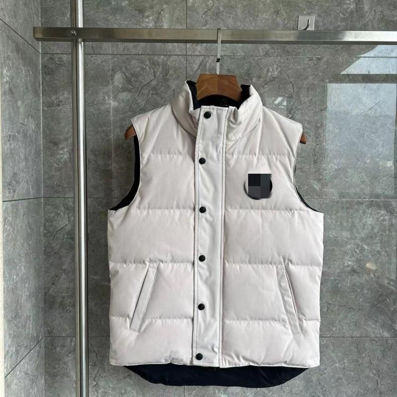 Mens Stand Collar Down Vest White Duck 300g Fill Lightweight Warm Winter Outerwear Young Adults