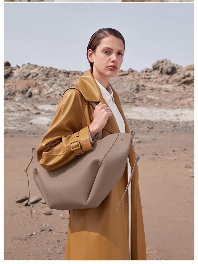 Женская сумка-тоут из натуральной французской кожи большой вместимости 2024 года