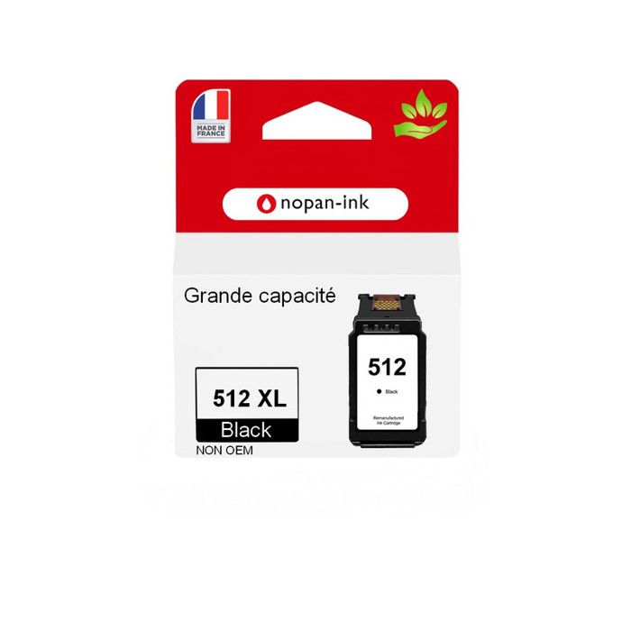 Cartouche d'encre reconditionnée - NOPAN-INK - PG512XL - Noir - 16 ml - Compatible Canon PIXMA