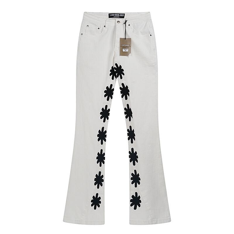 LOSTSHDWS Мужские и женские весенне-осенние расклешенные эластичные джинсы, парные джинсы