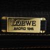 LOEWE Barcelona Handbag 2WAYShoulder black Embossed Leather Women Used