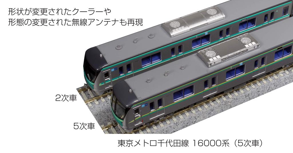 KATO Wood N Gauge Tokyo Metro Chiyoda Line 16000 Series 5th Edition 6 Car Basic Set Railway Model Train 10-1605