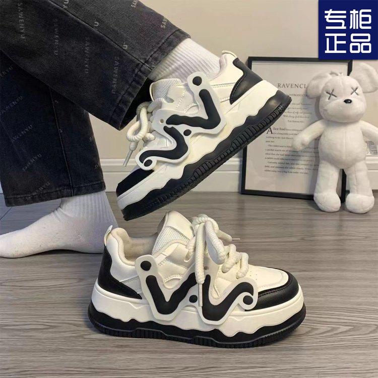 2024 зимние женские белые туфли на толстой подошве Muffin Sole женские модные универсальные туфли для хлеба женские повседневные спортивные туфли для сноуборда