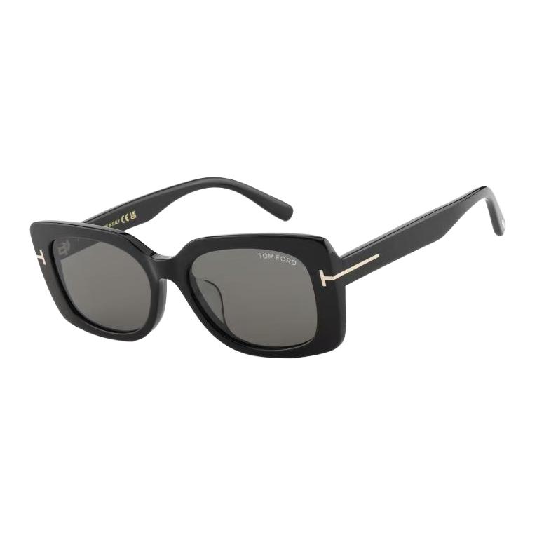 TF Mirror Leg T Logo Rectangular Sunglasses Unisex sunglasses Black TF1170-K-01A