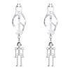 Nipple Clamps BDSM Sex Toy Silver Stainless Steel Nipple Clip Body Chain Jewelry Waterproof for Women and Couples