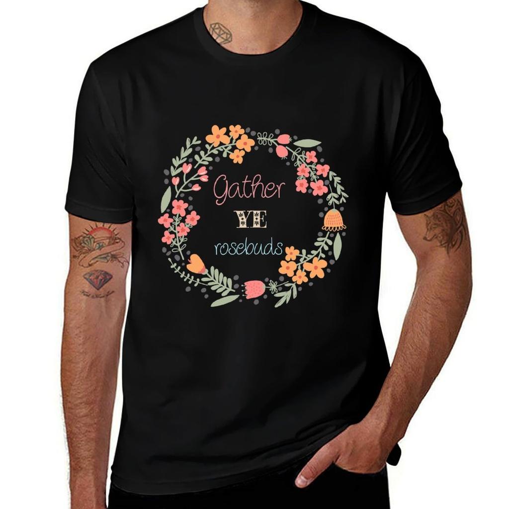 Gather Ye Rosebuds Tshirt Plus Size Lightweight Tee Shirt