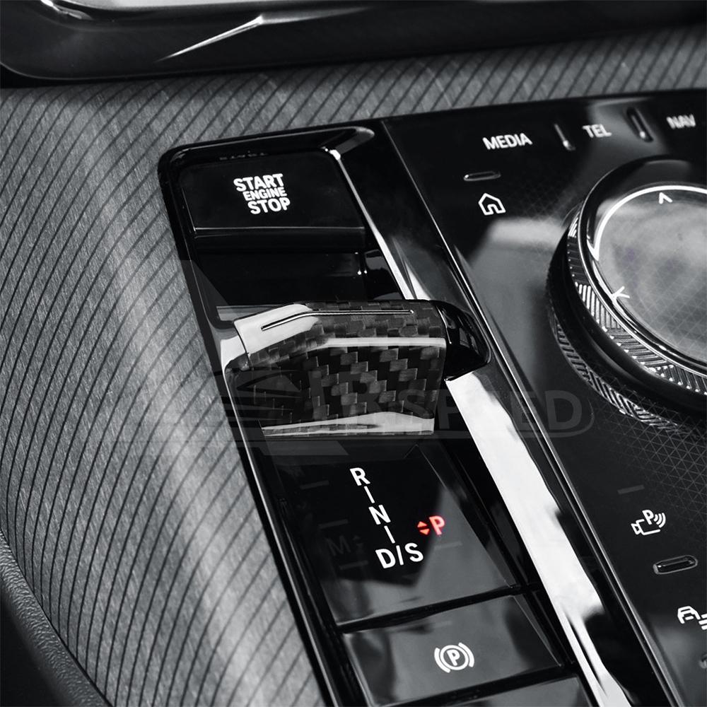 Real Dry Carbon Fiber Gear Shift Collar for BMW X3 G45 M3 G80 2025 IX i20 2021-2025 i5 G60 5 Series G60 2024 2025 LHD