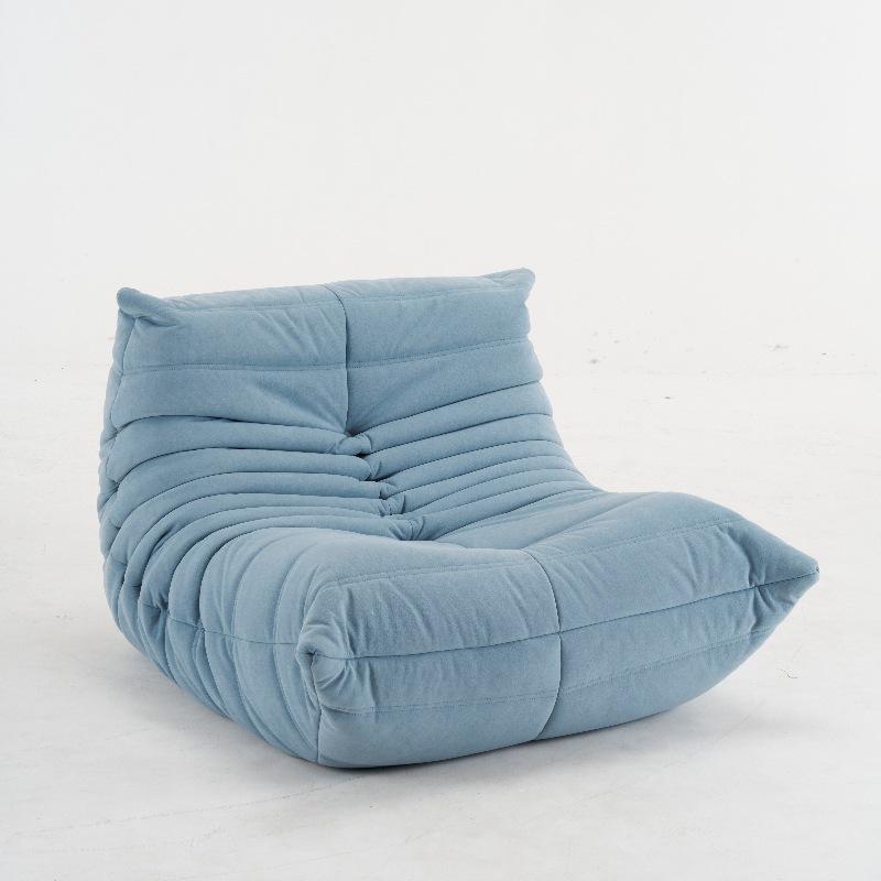 Fuzzy Caterpillar Lazy Sofa: Modern Minimalist Fabric Balcony & Bay Window Lounge Chair
