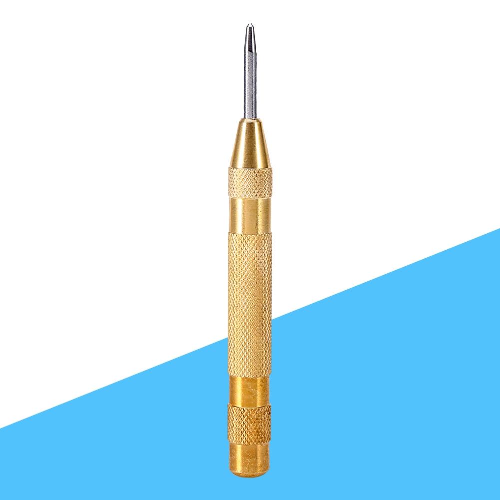 SemiAutomatic Center Punch Tool with HSS Tip Spring Loaded Brass Body